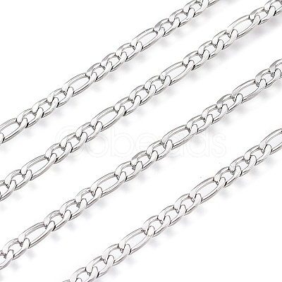Tarnish Resistant 304 Stainless Steel Figaro Chain CHS-M003-12P-C-1
