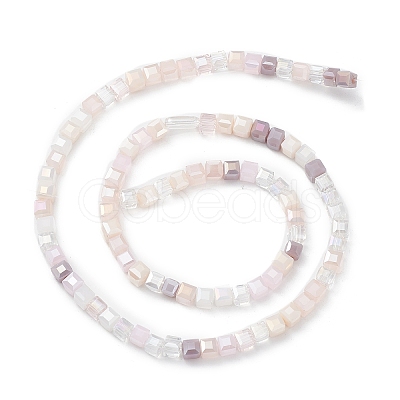 Gradient Color Electroplate Glass Bead Strands GLAA-E042-05E-1