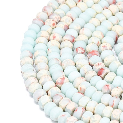 Synthetic ShouShan Stone Beads Strands G-P575-A51-6x4mm-1