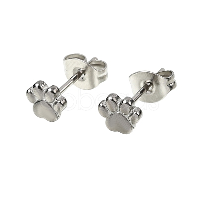 304 Stainless Steel Stud Earrings for Women EJEW-G459-01A-P-1