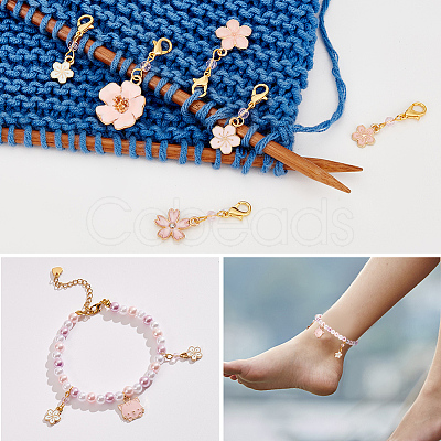 Flower Stitch Markers HJEW-AB00275-1
