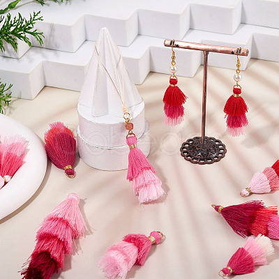 14Pcs 7 Colors Polyester Tassel Pendants FIND-TA0009-44-1