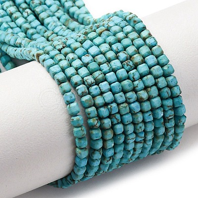 Natural Howlite Beads Strands G-B142-C04-2x2mm-1