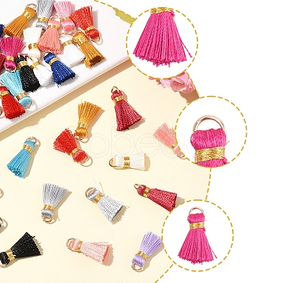 20Pcs Handmade Polycotton(Polyester Cotton) Tassel Decorations FIND-FS0003-27F-1