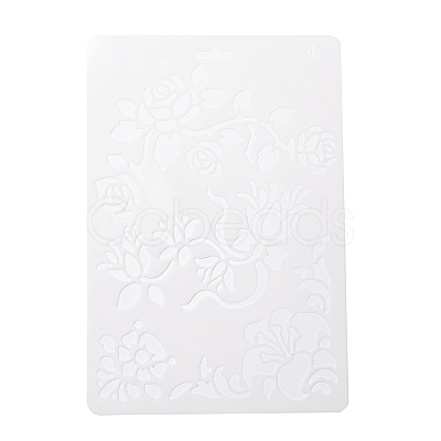 Plastic Reusable Drawing Painting Stencils Templates DIY-F018-B04-1