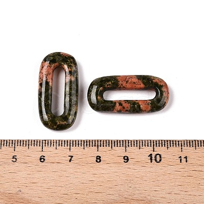 Natural Unakite Oval Pendants G-N342-105M-1