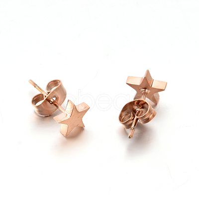 304 Stainless Steel Ear Studs EJEW-P045-05-1