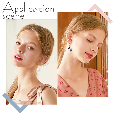 5 Styles Iron Resin Dangle Earring Sets EJEW-UN0002-80-1
