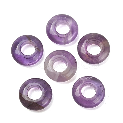 Natural Amethyst European Beads G-C134-01M-1