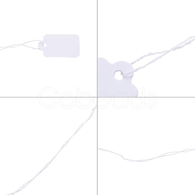 White Rectangle Jewelry Price Tags TOOL-C003-02-1