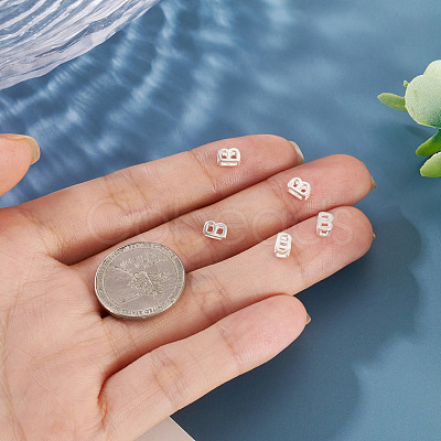 6Pcs 925 Sterling Silver Hollow Initial Beads STER-TA0001-53B-1