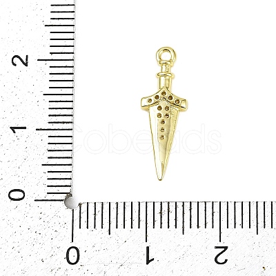 Brass Micro Pave Clear Cubic Zirconia Pendants KK-L238-14G-1