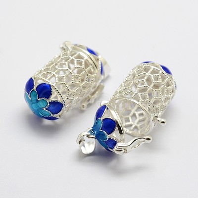 Brass Cage Pendants KK-D528-12-1