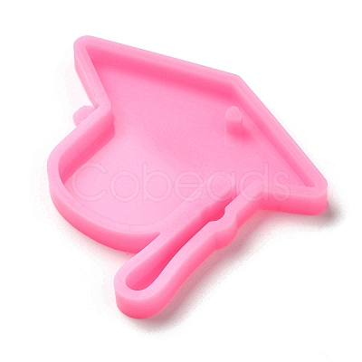 Graduation Season Theme Silicone Keychain Pendant Molds AJEW-M221-04A-1