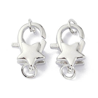 Eco-Friendly Brass Lobster Claw Clasps KK-C221-06P-1