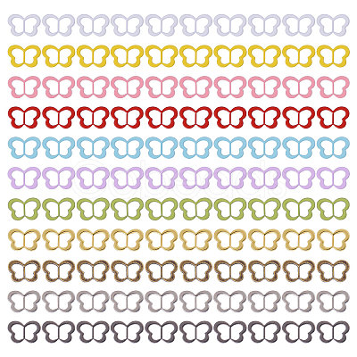110Pcs 11 Colors Alloy Tri-Glide Adjuster Buckles FIND-GL0001-98-1