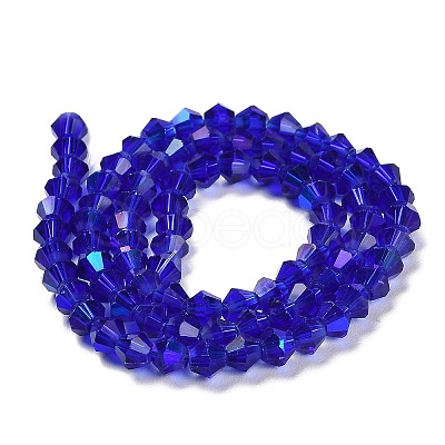 Transparent Electroplate Glass Beads Strands GLAA-F029-2mm-D06-1