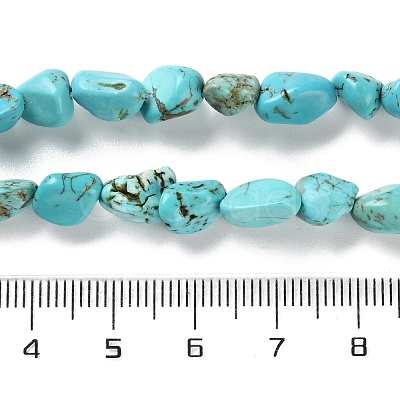 Dyed & Heated Natural Turquoise Beads Strands X-G-P497-01C-17-1