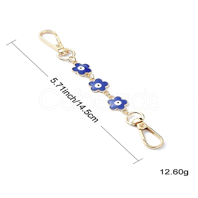 Alloy Enamel Evil Eye Flower Link Bag Strap FIND-YW00004-1