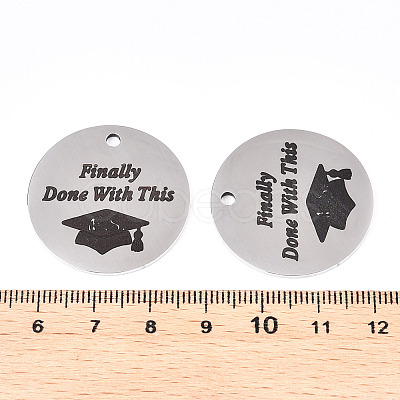 Non-Tarnish 201 Stainless Steel Pendants STAS-T064-38P-27-1