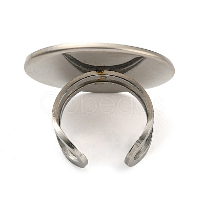 Non-Tarnish 304 Stainless Steel Open Cuff Findings STAS-R123-02E-P-1