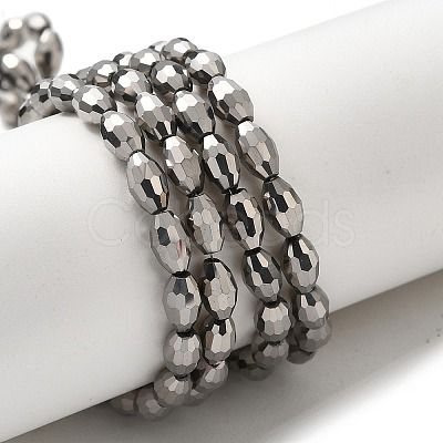 Electroplate Glass Beads Strands EGLA-J013-4x6mm-F50-1