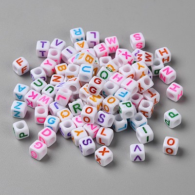 Opaque Acrylic Bead OACR-WH0037-13-1