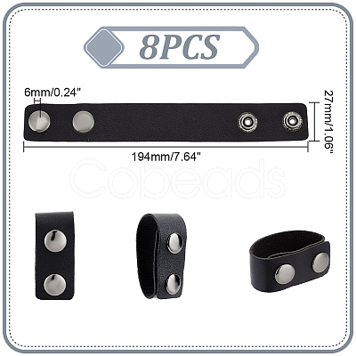 8Pcs Tactical Double Snap Belt Keepers FIND-WH0156-25-1