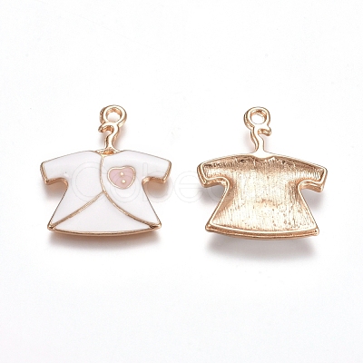 Light Gold Plated Alloy Enamel Pendants PALLOY-TAC0009-76-1