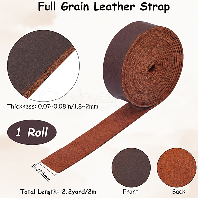2M Flat AB Grade Cowhide Leather Cord AJEW-WH0479-73G-02-1