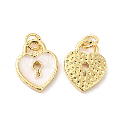 Real 16K Gold Plated Brass Enamel Charms ZIRC-L103-054G-1