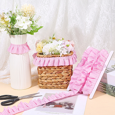 5Yards Polyester Wrinkle Ribbons OCOR-HY0001-80B-1