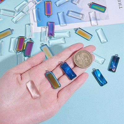 DIY Rectangle Pendant Making Kit STAS-SZ0003-08-1