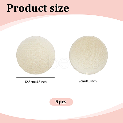 EVA Cloth Round Fascinator Hat Base for Millinery Magic AJEW-WH0248-846A-1