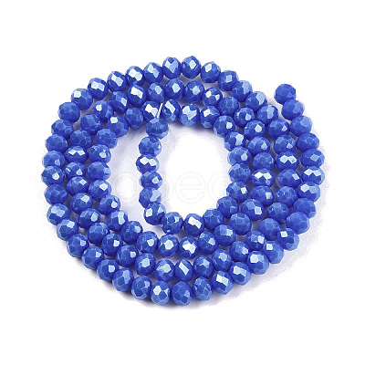 Electroplate Glass Beads Strands EGLA-A044-P4mm-A32-1
