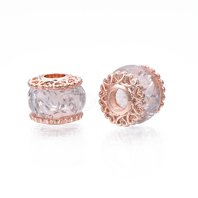 Rack Plating Alloy European Beads MPDL-N039-199-01RG-1