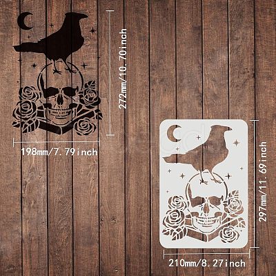 Plastic Reusable Drawing Painting Stencils Templates DIY-WH0202-266-1