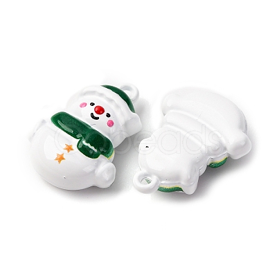 Christmas Themes Baking Paint Alloy Pendants FIND-G097-02I-1