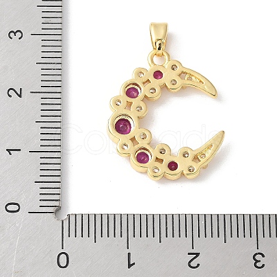 Brass Micro Pave Cubic Zirconia Pendants KK-K403-02G-03-1