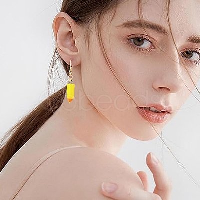 15Pcs 5 Colors Resin Pendants RESI-YW0004-88-1