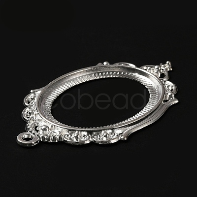 Zinc Alloy Pendant Cabochon Settings FIND-WH050-70S-1