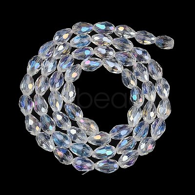 Transparent Electroplate Glass Beads Strands X-EGLA-N013-T10mm-B01-1