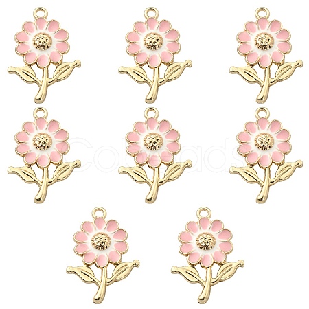8Pcs Alloy Enamel Pendants ENAM-YW0002-31F-1