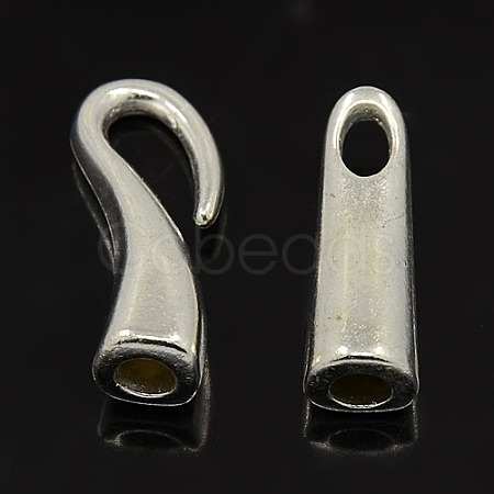 Alloy Hook and Eye Clasps X-KK-H088-S-1