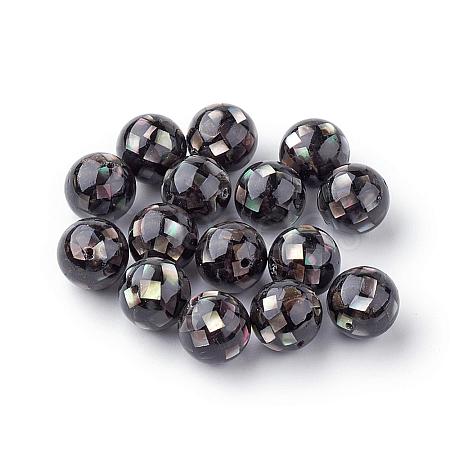 Natural Black Lip Shell Beads SSHEL-Q298-12mm-10-1