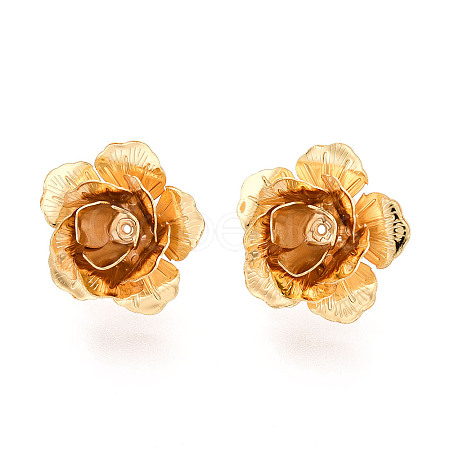Brass Stud Earring Findings KK-T074-89G-1