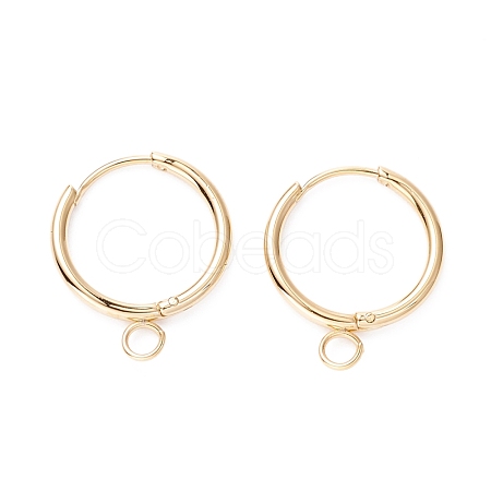 201 Stainless Steel Huggie Hoop Earring Findings STAS-P283-01P-G-1