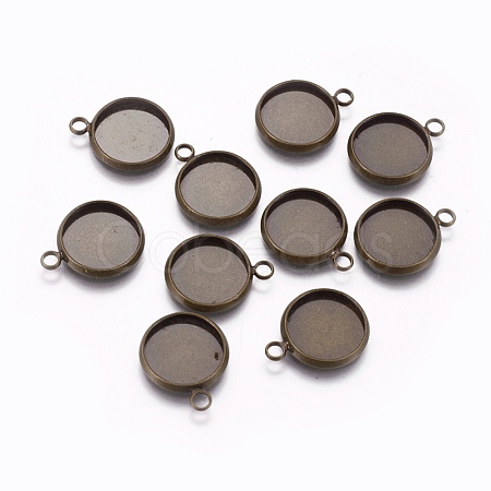 Brass Pendant Cabochon Settings KK-WH0031-04AB-1