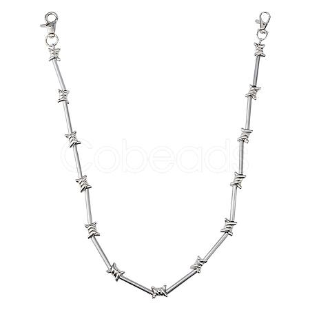 1Pc Rock Style Stainless Steel Barbed Wire Link Chains for Pants AJEW-HS0001-44-1