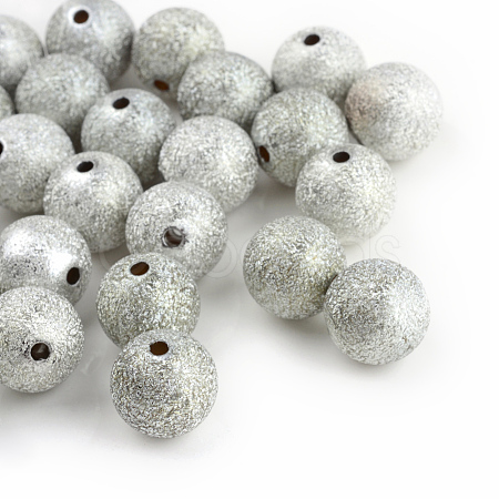 Spray Painted Acrylic Beads X-ACRP-Q018-8mm-001-1
